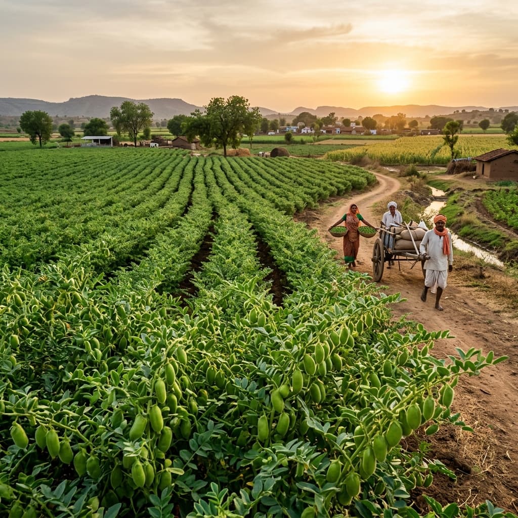 Chickpeas farm